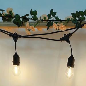 E27 IP65 không thấm nước trong nhà/ngoài trời <span class=keywords><strong>LED</strong></span> vòng hoa Festoon chuỗi ánh sáng 10m Plug-in - Product Image 1