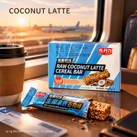 Barre de céréales au lait de coco en vrac 125g, barre de céréales en gros, alimentation saine, fournisseur direct d'usine OEM, boîte en vrac
