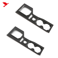 Pour Mitsubishi Triton L200 2024-2027, cadre de protection du levier de vitesses ABS, style carbone, 2 pièces, accessoires intérieurs de voiture