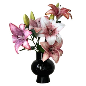 Flores de Lirio Artificiales, Flor de Seda con Tacto Natural, Decoración para Bodas y Hogar, Estilo Minimalista - Product Image 5