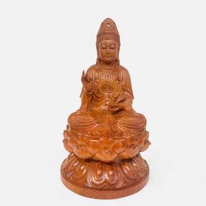 Estatuas Budistas de Madera, Estatuas de Guan Yin, Fengshui, Kwan Yin Sentado, Buen Estándar, Mejor Precio - Product Image 4