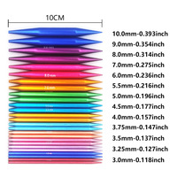 Ensemble de 13 paires d'aiguilles à tricoter rondes interchangeables en aluminium, aiguilles lisses détachables, pour tricoter à la main des pulls, des écharpes, des couvertures
