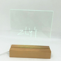 Veilleuse rectangulaire à LED 3D de 5.9/7.1/7.8/9.4/11.8 pouces avec base en bois et lumière acrylique Illusion Base de lampe 3D pour maison intelligente