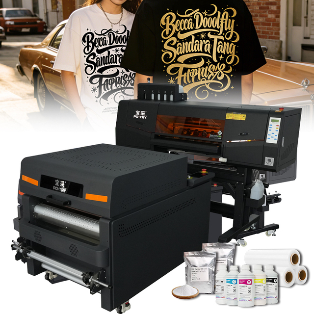 Po-Try 60CM Format Digital Large Format DTF Printer Direct to Film I3200 Print Head Impresora T-shirt DTF Printing Machine