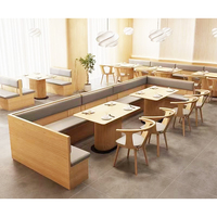 Ensemble table et chaises en cuir de luxe personnalisé café mobilier simple pour restaurant à usage commercial banquette canapé siège