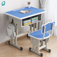 Meubles de classe pour écoles primaires OEM, bureau et chaise en bois pour étudiants, table d'étude avec chaises