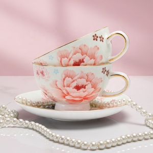 ชุดกาแฟลายดอกไม้และนกสไตล์ยุโรปขายดีที่สุด - Product Image 2