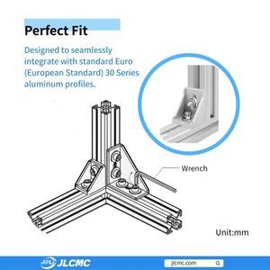 מחברי פינה בצורת L בזווית 90 מעלות, חלקי חיבור לפאנל צדדי, תושבת לפינות, אביזרים לפרופילי אלומיניום 2020 3030 4040 - Product Image 1