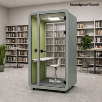 Cabine téléphonique insonorisée en acier SinJoyin - Poste de travail modulaire ignifuge avec performance acoustique de 30-35 dB et installation rapide
