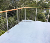 Reilbu-Poteau de garde-corps moderne en acier inoxydable monté sur le côté pour système de garde-corps de câble de balcon extérieur