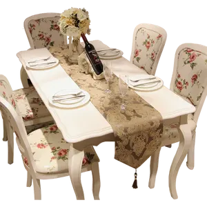Corredor de mesa personalizado de poliéster, estilo moderno para decoração de banquetes de hotel
