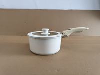 Ensemble de cuisine moderne en marbre beige, 9 pièces, détachable, antiadhésif, sain, poêle à frire, casserole en aluminium, acier inoxydable