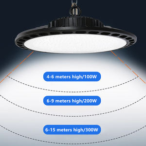 Luces LED de Alta Bahía UFO de 100W/150W/200W/300W, Comerciales, Industriales, de Aluminio, Ahorro de Energía, Impermeables y Resistentes al Polvo - Product Image 2