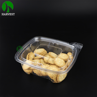 Conteneur d'emballage pour fruits en plastique PS transparent jetable et recyclable, 8oz, 12oz, 16oz, 24oz, 32oz, boîtes pour baies, fraises, bleuets