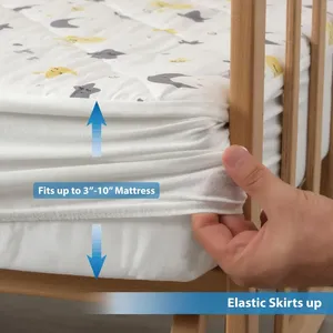 Custom bambino impermeabile <span class=keywords><strong>protezione</strong></span> materasso in misto cotone impermeabile antiscivolo vasino <span class=keywords><strong>letto</strong></span> bagnante copri materasso - Product Image 2