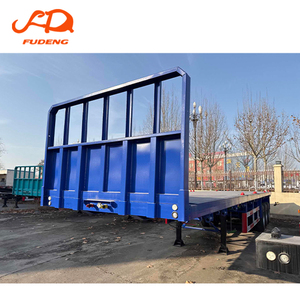 Semirremolque de Plataforma de 3 Ejes Personalizado Fudeng, Deflector Frontal Desmontable, Chasis Reforzado para Transporte de Carga <span class=keywords><strong>LTL</strong></span> Transfronterizo - Product Image 4