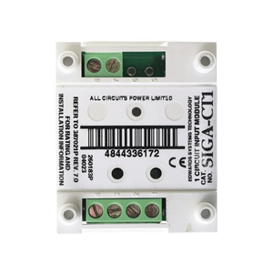Module d'entrée à circuit unique SIGA-CT1 pour système d'alarme incendie – Module IO adressable, accessoire de contrôle à montage sur rail DIN - Product Image 1