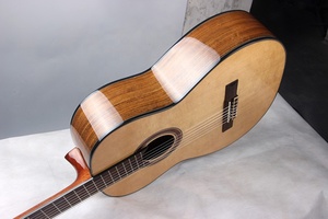Nouvelle vente, fabricant chinois, OEM, guitare classique de taille standard de 39 pouces, table en épicéa massif, fond en noyer, prix bas, vente en gros - Product Image 5