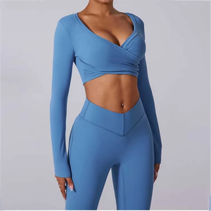 Conjunto Deportivo de 2 Piezas para Mujer, Estilo Moderno, Cintura Elástica, Ropa Deportiva, Ropa de Entrenamiento, Secado Rápido, Spandex/Nailon - Product Image 1