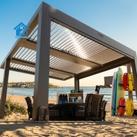 Pergola Bioclimatique Autoportante Motorisée en Aluminium Sweet Home avec Lames Orientables et Éclairage LED – Écologique, Durable et Étanche