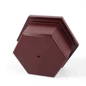 Precio al por mayor, buen precio, <span class=keywords><strong>Base</strong></span> de trofeo, <span class=keywords><strong>Base</strong></span> roja <span class=keywords><strong>Hexagonal</strong></span>, <span class=keywords><strong>Base</strong></span> de trofeo de madera, accesorio para accesorios de trofeo de competición - Product Image 2