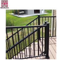Balustrades en aluminium de jardin de villa personnalisées en usine mains courantes extérieures pour escaliers