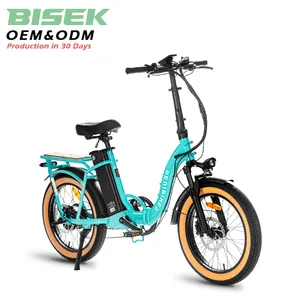 Bicicleta eléctrica plegable con neumáticos negros de 20 pulgadas, 48V, 500W, 15Ah, con asistencia de pedal y acelerador, ideal para desplazamientos urbanos