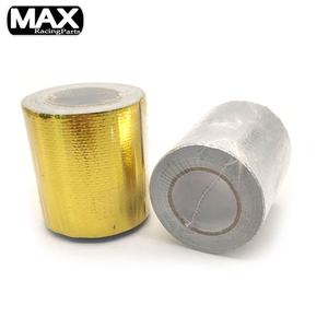 5 /10/15/25 metri prendere il calore del tubo di isolamento termico oro alluminio fibra di vetro adesivo adesivo riflettente avvolgente nastro scudo termico - Product Image 5