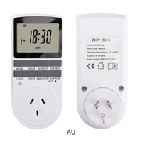 220V 24 horas cíclico programable temporizador interruptor de cocina temporizador Digital interruptor Reino Unido EE. UU. Enchufe DE LA UE