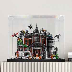 โมดูลติดตั้งการ์ดอะคริลิกกันสนิมแบบทันสมัยสำหรับ 76300 <span class=keywords><strong>DC</strong></span> Arkham Asylum สำหรับเก็บฟิกเกอร์ ป้องกันฝุ่น ประกอบง่าย ตกแต่งบ้าน - Product Image 2