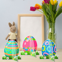 Ensemble de décorations de Pâques, accessoires, œufs de Pâques, cadeaux, décorations de table, petits drapeaux, fournitures pour fêtes et rassemblements