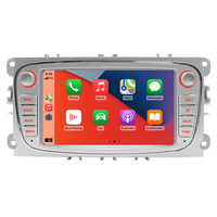 Autoradio Android 4 cœurs avec écran HD 7 pouces, WiFi, Carplay sans fil, Android Auto, radio FM, Bluetooth, lecteur DVD, unité centrale stéréo pour voiture Focus