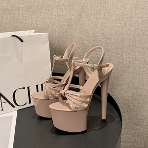 Zapatos de Mujer Modelo Catwalk 2025, Zapatos Formales con Tacones Altos de 17 cm, Zapatos para Bailar en Club Nocturno - Product Image 4