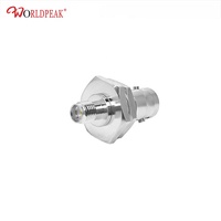 50OHM BNC hembra Jack Bulkhead a SMA hembra Jack Adaptador coaxial Adaptador de conector RF