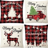 Nouvelle Housse de Coussin en Velours de Coton Rose Clair Série Or Vintage 45x45cm Noël Pêche Décoration Maison Vacances Housse de Coussin de Canapé