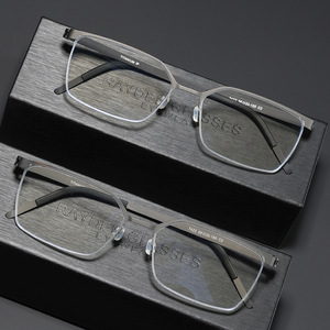Montature per Occhiali da Vista in Titanio per <span class=keywords><strong>Uomo</strong></span>, Stile Business, Ultraleggere - Product Image 3