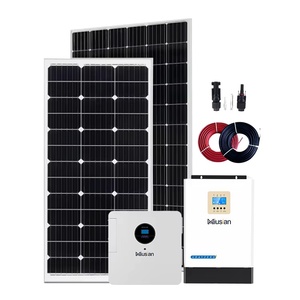 Système solaire hybride Outils électriques Panneaux solaires avec batterie et onduleur Système d'énergie solaire pour la maison hors réseau Ensemble complet - Product Image 3