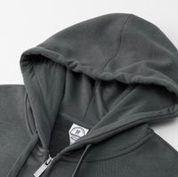 Peso pesado YKH 360GSM Fleece Fabric Sudadera con capucha de gran tamaño Logotipo personalizado en blanco Alta calidad Zip up Hoodie para hombres
