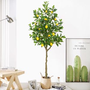Arbre d'oranger artificiel réaliste en <span class=keywords><strong>pot</strong></span> avec feuilles en plastique résistantes aux UV <span class=keywords><strong>pour</strong></span> la décoration des cafés, arbres fruitiers réalistes - Product Image 4