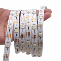 Canal de lumière blanche indépendant IC intégré 5v Sk6812 Rgbw Ws2812b Adressable 30led Programmable Smart Pixel Led Strip Tape