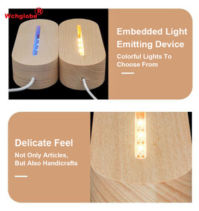 Pháp <span class=keywords><strong>Rapper</strong></span> Bằng Gỗ 3D Hình LED Ánh Sáng Ban Đêm Mát Người Quạt Món Quà Dropshipping Phòng Trang Trí Nội Thất Ánh Sáng Văn Phòng Phòng Ngủ Bảng 3D Đèn - Product Image 4