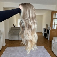 Perruque de cheveux humains vierges européens non traités de qualité salon, avec cuticules alignées, dentelle HD, mèches balayage marron, perruques frontales en dentelle 13x4