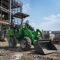 YGZG Chargeuse Électrique 1 Tonne M100E 9kW Puissance Mini Chargeuse sur Pneus Écologique 1000kg pour Construction et Agriculture