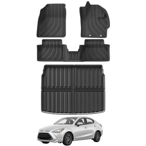 Alfombrillas de Coche Antideslizantes 3D de Lujo para Todo Clima, para TOYOTA <span class=keywords><strong>Yaris</strong></span> Cross con Volante a la Derecha, Material TPE, Incluye Accesorios para Maletero - Product Image 1
