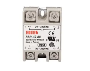 SSR-10AA DC fase tunggal, 10A 24-380V AC relay keadaan padat untuk kontrol lampu panggung pencahayaan