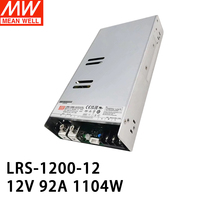 Alimentation électrique industrielle à découpage CC haute efficacité MEAN WELL LRS-1200-48, sortie unique 48V 37.5A 1200W 90-264VAC pour LED