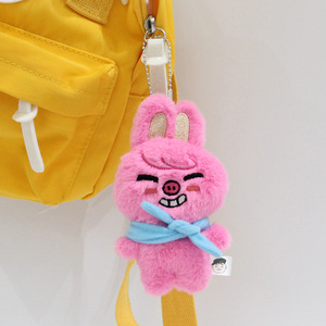 Porte-clés pendentif en peluche super douce, motif dessin animé mignon de personnage de dessin animé, style écharpe, pour enfants, Li Longfu Fang Can, en coton PP - Product Image 6