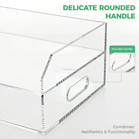 Organisateur de classement A4 en acrylique transparent à 2 niveaux, type support, pour bureau, maison, école - OEM usine