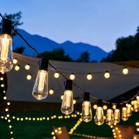Guirnalda de Luces LED de Bajo Voltaje DC24V con Luces para Patio Exterior y Cable IP65 para Proyectos Seguros en Terrazas de Restaurantes