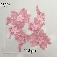 Collier floral 3D brodé de perles et de strass, applique florale faite à la main pour la décoration de robes de mariée et de robes de soirée